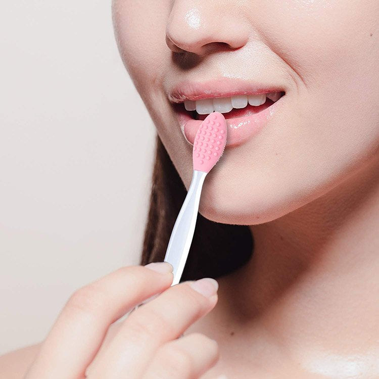 Double-Sided Silicone Exfoliating Lip Scrub Brush